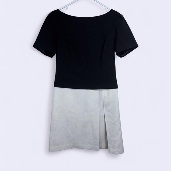 White House Black Market Black & White Colorblock Dress Size 4 - Picture 2 of 7